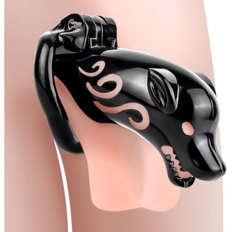 Large Male Chastity Cage, Cock Cage Male Chastity Device With 4 Ring Sizes Invisible Lock Fits For Beginners Sex Toys For Men Penis Training