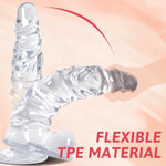 Huge Realistic Dildo, 11.8" Xxl Clear G Spot Dildo For Women,Small Glans Big Thick Dildo With Special Curve Design,Strong Suction Cup Lifelike Dildo For Hands-Free Play