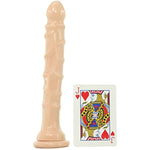 Doc Johnson Raging Hard-Ons - Slim Line - 8 Inch (8.7 in. Long and 1.2 in. Wide) - Heavily Veined - Dildo with Suction Cup Base - Great For Anal Beginners - Vanilla