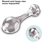 Glass Pleasure Wand, Crystal Double-Ended Mushroom Head Anal Butt Plug For G-Spot Stimulation Sex Toys Adult Products(A)