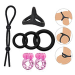 Silicone Penis Ring For Men 7Pcs, Ultra Soft Stretchy Cock Ring Penis Enlargers Erect Support Ring,Adjustable Penis Rings For Male Erection Enhancing Sex Toy For Men Long Lasting (Premium B)