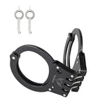 Professional Grade Steel Hinged Handcuffs – Double Locking Tactical Handcuff With 2 Keys – Extra Sturdy, Used By Various Law Enforcement & Police Departments Worldwide