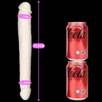 Ultra Soft Double-Ended Dildos Double Dong Cock Realistic Dildo G-Spot Stimulation Anal Plug Couple Sex Toys for Women Couple Lesbian Liquid Silicone (M)