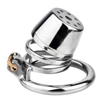 Flat Chastity Cage With Porous Breathable Design Male Chastity Devices Sex Toy Set With Circular Ring And Invisible Lock Penis Exercise Bondage Gear & Accessories For Men (45Mm)