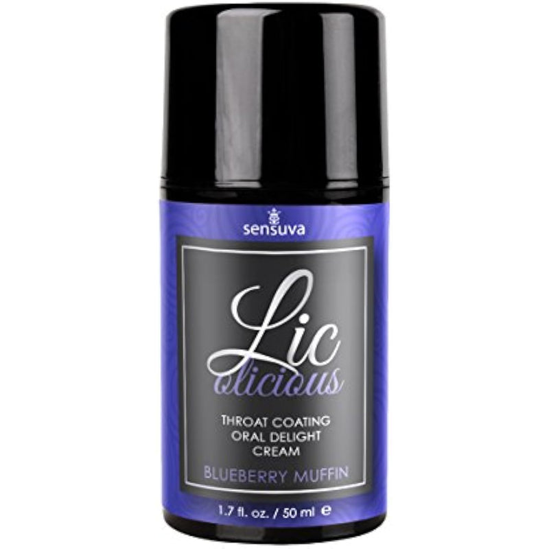 Lic-O-Licious Oral Delight Cream - Blueberry Muffin 1.7 Fl.Oz. (50Ml) Bottle