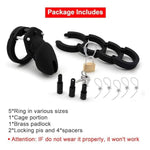 Silicone Cock Cage for Men - Breathable Chastity Devices with 5 Sizes to Choose from