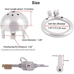 Stainless Steel Male Chastity Device Male Virginity Lock Cock Cage With Tube C345 (1.77 Inch / 45Mm)