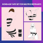 Sex Toys Bdsm Bondage Tape – 3 Rolls Electrostatic Tape For Bdsm Games Adult Sex Toys Bondage Restraints Tape Reusable Binding Pvc Sex Things For Couples Kinky 65Ft*3Rolls