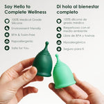 Small & Large Menstrual Cups Set for First Time Users to Heavy Flow
