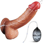 Ejaculating Toy Realistic Squirting Dildo, 8.46" Real Skin Dildo Lifelike Ejaculating Dildos With Strong Suction Cup, Soft Dildos With Curved Shaft And Balls, Adult Sex Toys For Women Men
