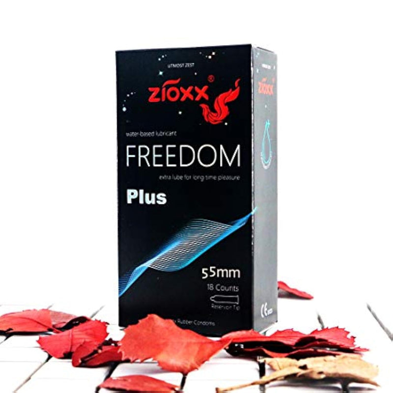 Freedom Plus Condoms Thinner Yet Strong Water Based Lubricated Male Condom 18Ct