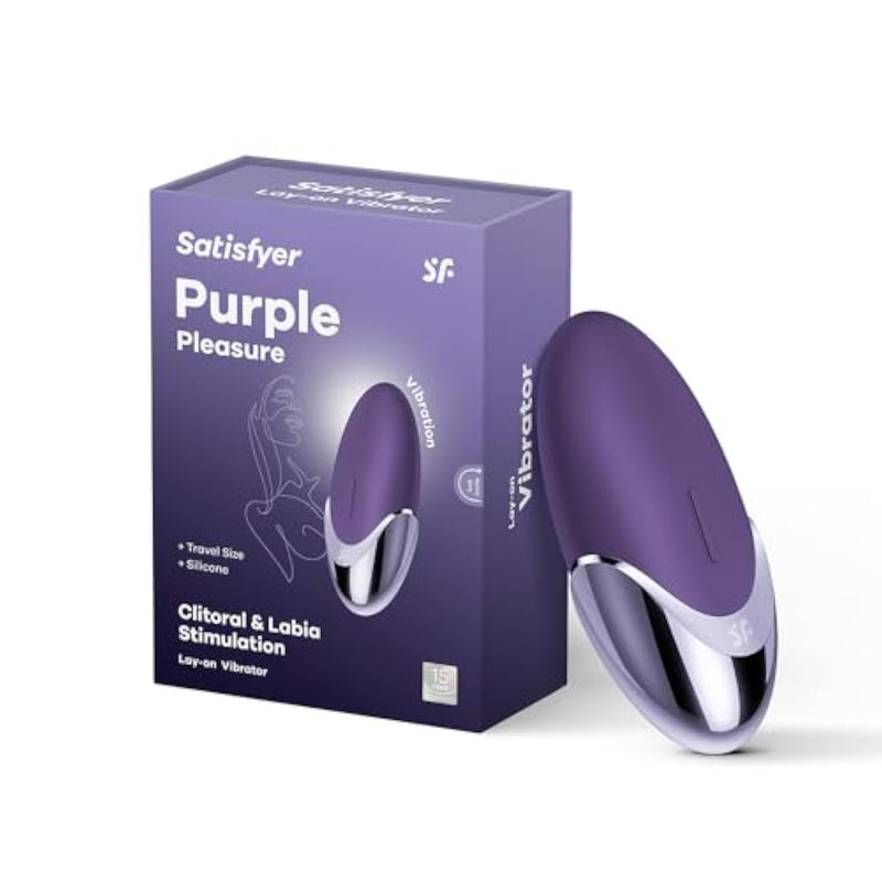 Purple Pleasure Vibrator Sex Toy | Adult Toys For Women | Lay-On Vibrator With 15 Vibration Modes | Vibrating Sexual Pleasure Device | Stimulation Vibrators | Female Wellness Tools