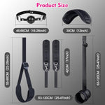 Sex Toys Bdsm Bondage - Adult Sex Toys With Adjustable Bondage Restraints Set, Sex Belt Neck To Thighs, Ankles And Mouth Gag Removable Cuffs Set, Suitable For Men And Women Sm Games