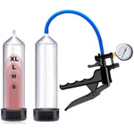 Penis Pump Hand Held With Pressure Gauge Male Sex Toys Pumps & Enlargers With Dial Transparent Visual Penile Enlarger Adult Toy To Enlarge Penises Erection Cock Enlargement Tool (B)