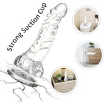 Dragon Dildo,6.7 Inch Clear Dildo With Suction Cup For Hand-Free Play,Fantasy Dildo Adult Toys For Beginner Women And Couple