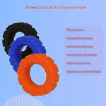 Silicone Cock Ring For Men, Imitation Tyre Penis Ring Chastity Device, Testicle Stretch Erection Rings Adult Penis Bondage Sex Toy (Black)