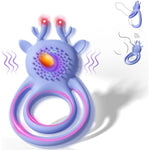 E-Intense Moose Vibrating Cock Ring For Men Silicone Penis Ring Vibrator Couples Adult Sex Toys With 7 Vibration Patterns Extra Studded Ipx6 Waterproof Toys For Couples Adult Pleasure