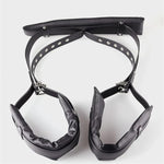 Leather Sponge Thigh Restraints Thigh Suspenders Adjustable Sex Sling Open Leg Straps Positioning Aid Bdsm Game Accessories Sex Toys For Couples