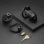 Chastity Cage Sex Toys For Man, Male Chastity Devices Cock Cage Belt Lightweight Penis Cage With 3 Sizes Rings And Invisible Lock (Black)