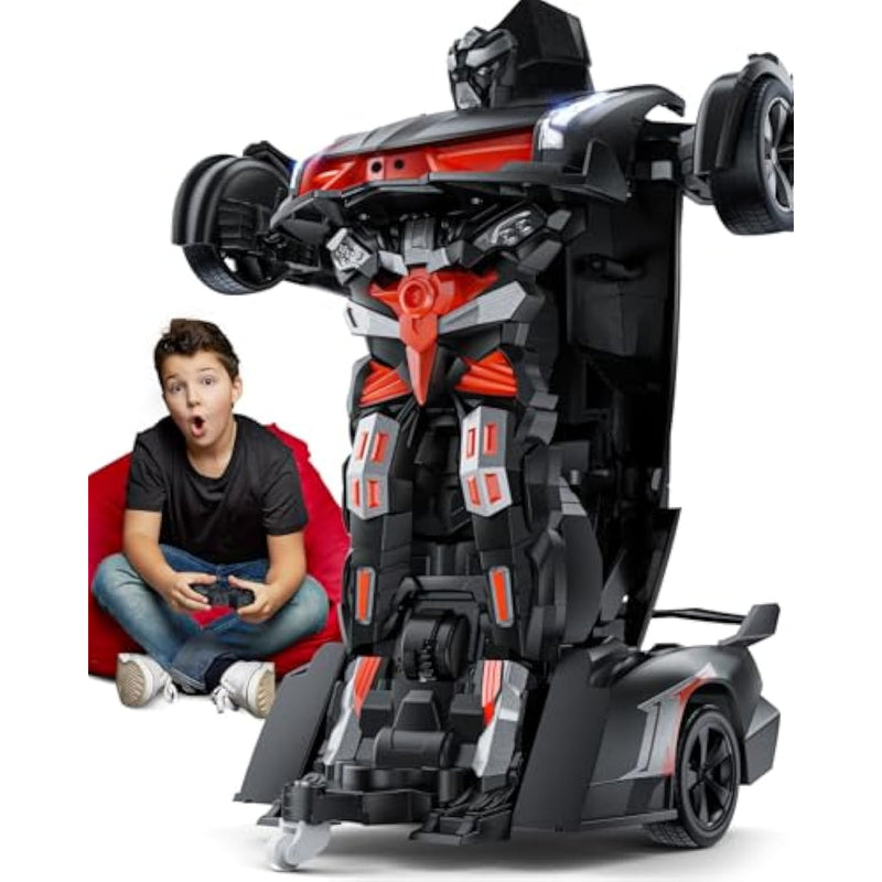 V992 Transform Robot Rc Car, 1:14 Scale, 2-In-1 Robot Toy Car With Sound & Light Effects, Gesture Sensing, Automatic Deformation, Ideal Gift For Boys And Girls