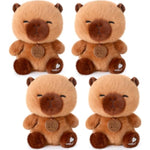 4 Pcs Capybara Stuffed Animal Mini Plush Capybara Gift Small Plushies Doll Birthday Gift Plush Set For Animal Theme Party Decor Nursery Bedroom, 5''