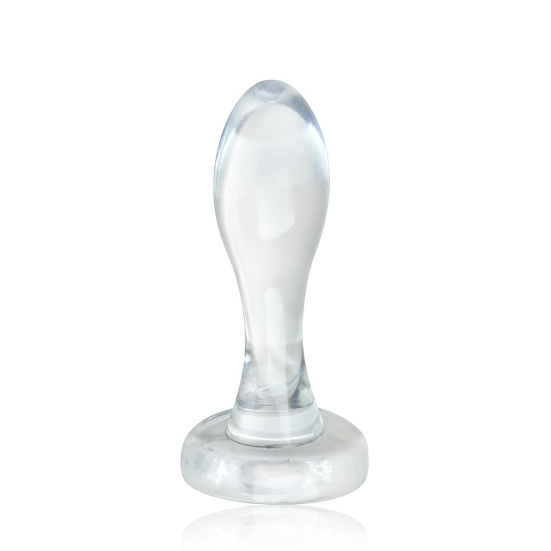 Transparent Anal Plug - Prostate Stimulating Anal Toy G-Spot Stimulate Sex Toy With Suction Cup For Beginners Advanced Men Women Couple (M)