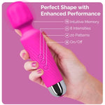 Vibrator Wand Sex Toys [Clit Stimulator Vibrators] - Hot Pink And Bullet Hum Massager - [Mini Vibrator Sex Toy] - Hot Pink