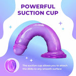 Dildo Purple 5.7 Inch Lifelike Dildos, Hands-Free For Beginner Vaginal & Anal Sex Toy (Pink)