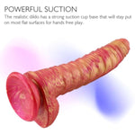 8.66 Inch Realistic Huge Silicone Dildo For Women? Big Dildo With Strong -Suction Cup?Adullt Toys For Women Pleasure Dildo ?Dildo For Men (8.66 Red Gold)