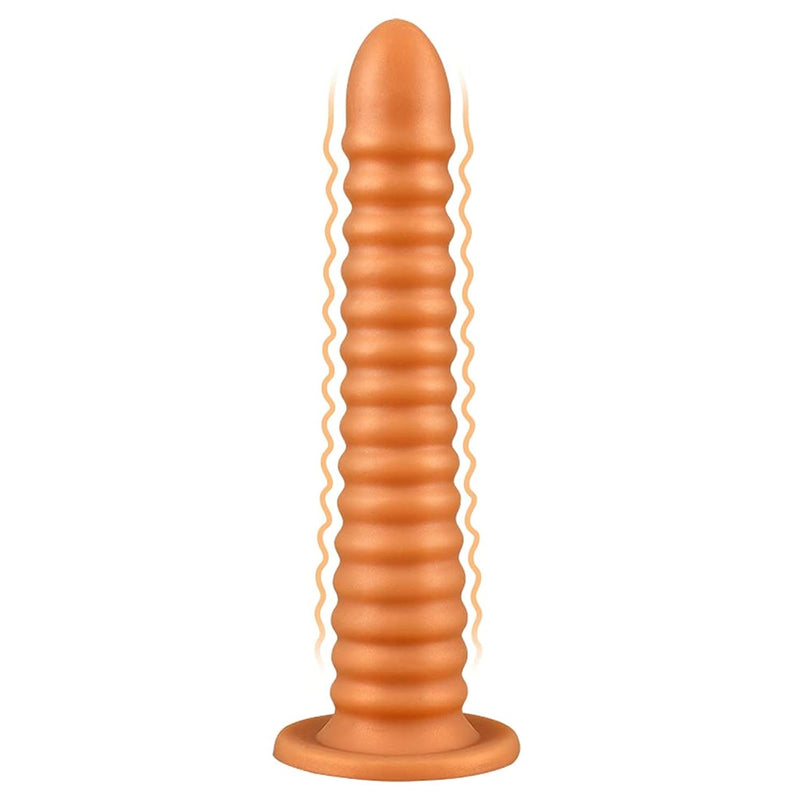 Silicone Anal Plug & Butt Plugs Training Stimulation For Beginners Advanced Users With Strong Suction Cup, Women Men Masturbation Anal Training Expansion Sex Toys(Thread Design) (Large)
