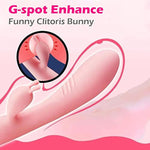 Rabbit Vibrator- G Spot Vibrator For Women - Handheld Vibrator Wand Cordless Vibrating Dildo For Muscle Tension, Silicone, Pink, 8.5 Inch