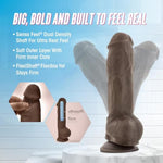 10-Inch Ultra Soft Dual Density Dildo with Flexishaft and Suction Cup Base for Hands-Free Pleasure
