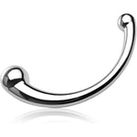 G-Spot Massage Dildo, Double Ended Dildo Anal Plug Stimulate Wand Fetish Plug With Solid Metal Curved Dual Ended Massage Wand Sex Adult Sex Toy For Women Men (Large)