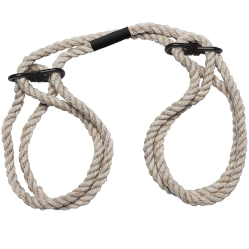 Doc Johnson Merci - Restrain - 6mm Hemp Wrist or Ankle Cuffs - for Adults Only, Natural