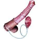 Suction Multi Color Artificial Horse Dildo Squirting Dildo Anal Plug Soft Flexible With Optional Size (L)