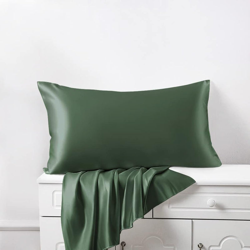 Organic Bamboo Pillowcase Set 2 Pc - 100% Natural Softest Coolest Bedding (Que
