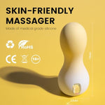 Personal Massage Device Smallest And Strongest Cordless Handheld Massager - Cute & Powerful - Best For Travel - Magic Stress Away - Perfect On Neck Legs Hand Pains And Sports (Yellow)