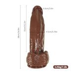 15 Inch Huge Dildo Realistic,3.7 Inch Girthy Thick Dildo Brown With Strong Suction Cup,Fat Giant Massive Xxl Adult Sex Toy For Couple Men Women Gay