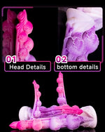 Gradient Color Silicone Dildo with Suction Cup, G-spot Stimulation Dildo, Thick Anal Adult Sex Toys, Adult Toys Suitable for Male and Female Couples (D306L)