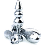 Metal Small Anal Plug With Clear Gem Handle Butt Plugs Adult Sex Toy For Couples Sex Pleasures (109Mm Length)