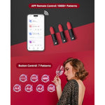Exomoon Mini Bullet Vibrator Bluetooth Secret Lipstick Vibrator, Waterproof Nipple, Clitoris & G Spot Massager For Women, Small Portable Vibrating & Massaging Adult Sex Toys For Couples
