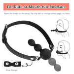 Bdsm Ball Gag Sex Play, Bondage Gags & Muzzle With Beads, Silicone Mouth Gag With Removable Leather Straps, Sex Gag Face Dildo Kinkly Sex Toys For Women Men Couples