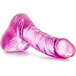 Naturally Yours Ding Dong - 5 1/2 Inch Realistic Smooth Slim Translucent Beginner Stimulating Dildo - Fragrance Free Small Curved Female Male Adult Toys - Sex Toy For Couples - Pink