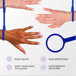 Navy Flexible Silicone Soft Handcuffs for Adults - One Size Fits Most