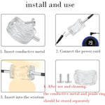 8 Electric Shock Modes Male Penis Restraint Ring, Soft Cock Ring For Male Masturbation Training Enhanced Electric Shock Penis Ring Chastity Cage Restraint Set Adult Sex Toy