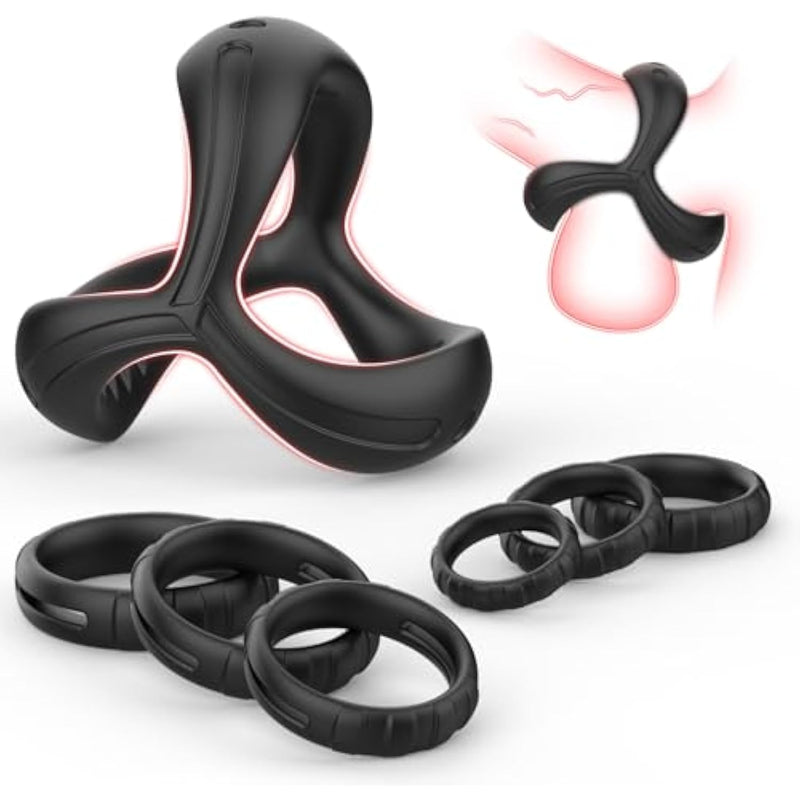 7 Pcs Silicone Penis Ring Set Sex Toys For Men, 7 Different Sizes For Erection Enhancing Long Lasting Stronger, Adult Sex Toys For Men’S Or Couple Pleasure