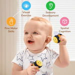Baby Toys 6-12 Months - Soft Baby Beehive With 5 Sensory Bees - Rattle, Crinkle Paper, Squeaker, Mirror, Busy Montessori Soft Toys For Toddlers 0-3 Years Old - Baby Christmas Birthday Gift