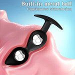 2 Pcs Anal Plug Set Anal Trainer Eingebaute Stahlkugel,Silicone Butt Plug Set For Beginners Anal Dildo Training Kit Sex Toys For Man, Women And Couple With Flared Base Prostate Toys