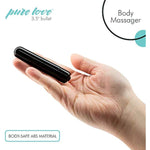 Powerbullet 3.5 Inch Vibrator, Battery Operated, 1 Button, Black Metallic Finish