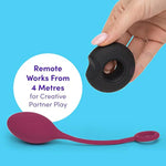 Mantric Vibrating Egg - 3.5 Inch Silicone Bullet Vibrator With Remote Control - Vibrator For Women With 7 Speeds & Patterns - Rechargeable & Waterproof - Pink